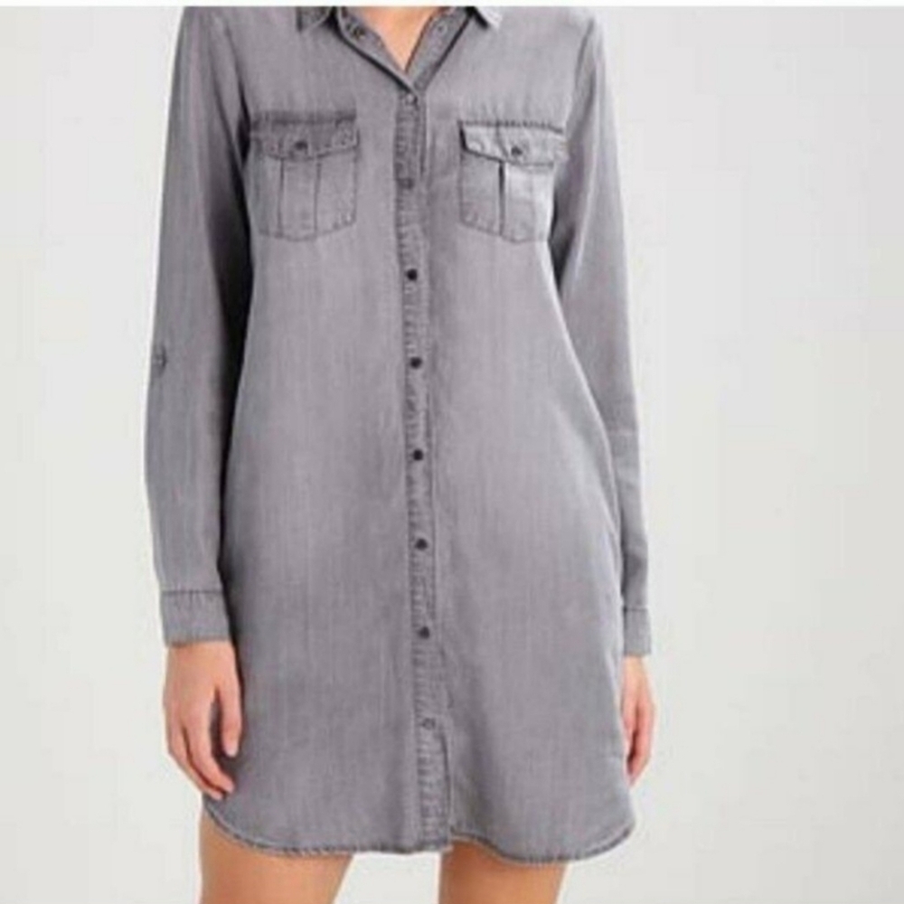Philosophy Gray Tencel Tunic Shirt Button Down Dress Size XXL NEW with tags! - Picture 2 of 7